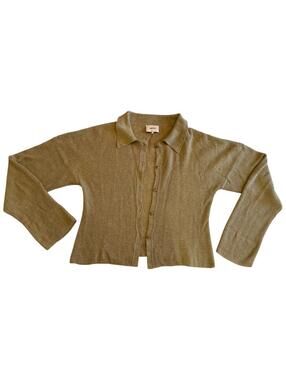 Nanushka Ribbed Knit Collared Cardigan